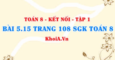 Bài 5.15 trang 108 SGK Toán 8 tập 1 Kết nối tri thức